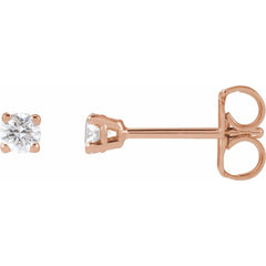 14K Rose 1/6 Ctw Lab-Grown Diamond Earrings