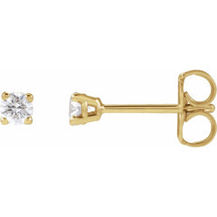 14K Yellow 1/6 Ctw Lab-Grown Diamond Earrings