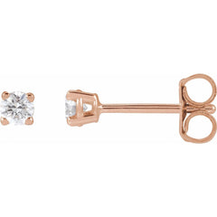 14K Rose 1/5 Ctw Lab-Grown Dimaond Stud Earrings
