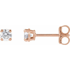 14K Rose 1/3 Ctw Lab-Grown Diamond Stud Earrings