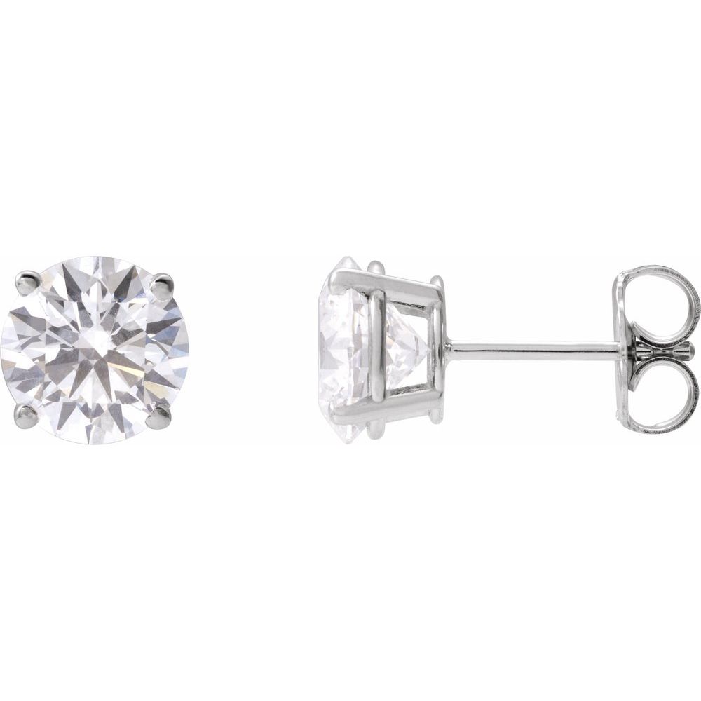 14K White 2 1/2 Ctw Lab-Grown Diamond Stud Earrings