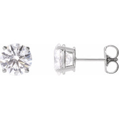 14K White 2 1/2 Ctw Lab-Grown Diamond Stud Earrings