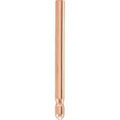 10K Rose .03"x.37" Standard Friction Earring Post