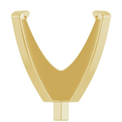 Engarce de clavija baja de 4 puntas, redondo, amarillo de 14 quilates, de 11,0 a 11,4 mm