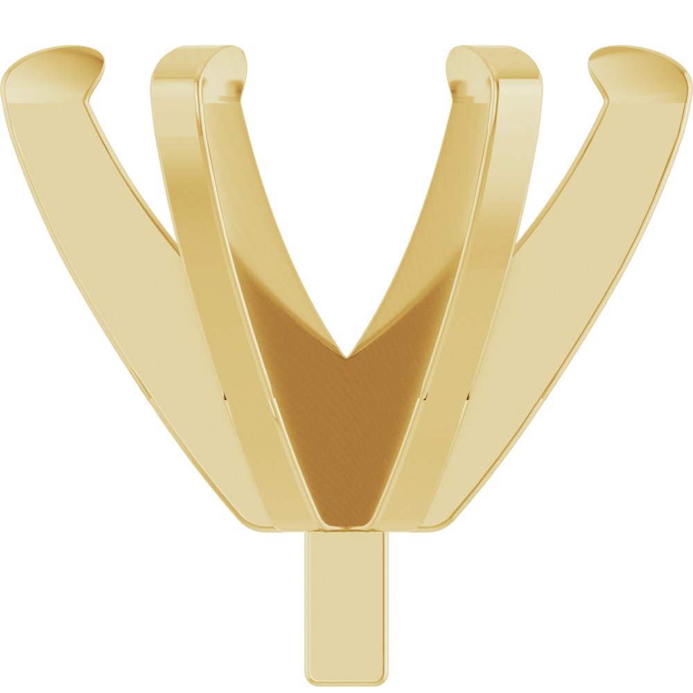 14K Yellow 6.0-6.6 mm Round 6-Prong Low Peg Setting