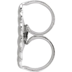 14K White 9.4 mm Heavyweight Friction Earring Back