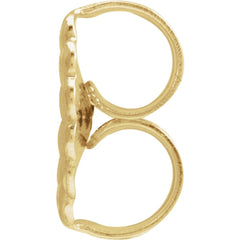 14K Yellow 9.4 mm Heavyweight Friction Earring Back