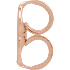 14K Rose Medium Weight Friction Earring Back