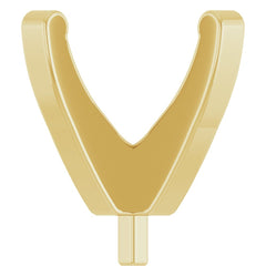 18K Yellow 8.6-9.1 mm Round 4-Prong Low Peg Setting