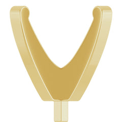 18K Yellow 9.8-10 mm Round 4-Prong Low Peg Setting