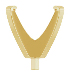 18K Yellow 10.2-10.6 mm Round 4-Prong Low Peg Setting