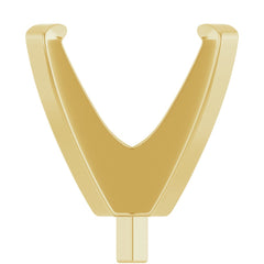 18K Yellow 9.1-9.7 mm Round 4-Prong Low Peg Setting