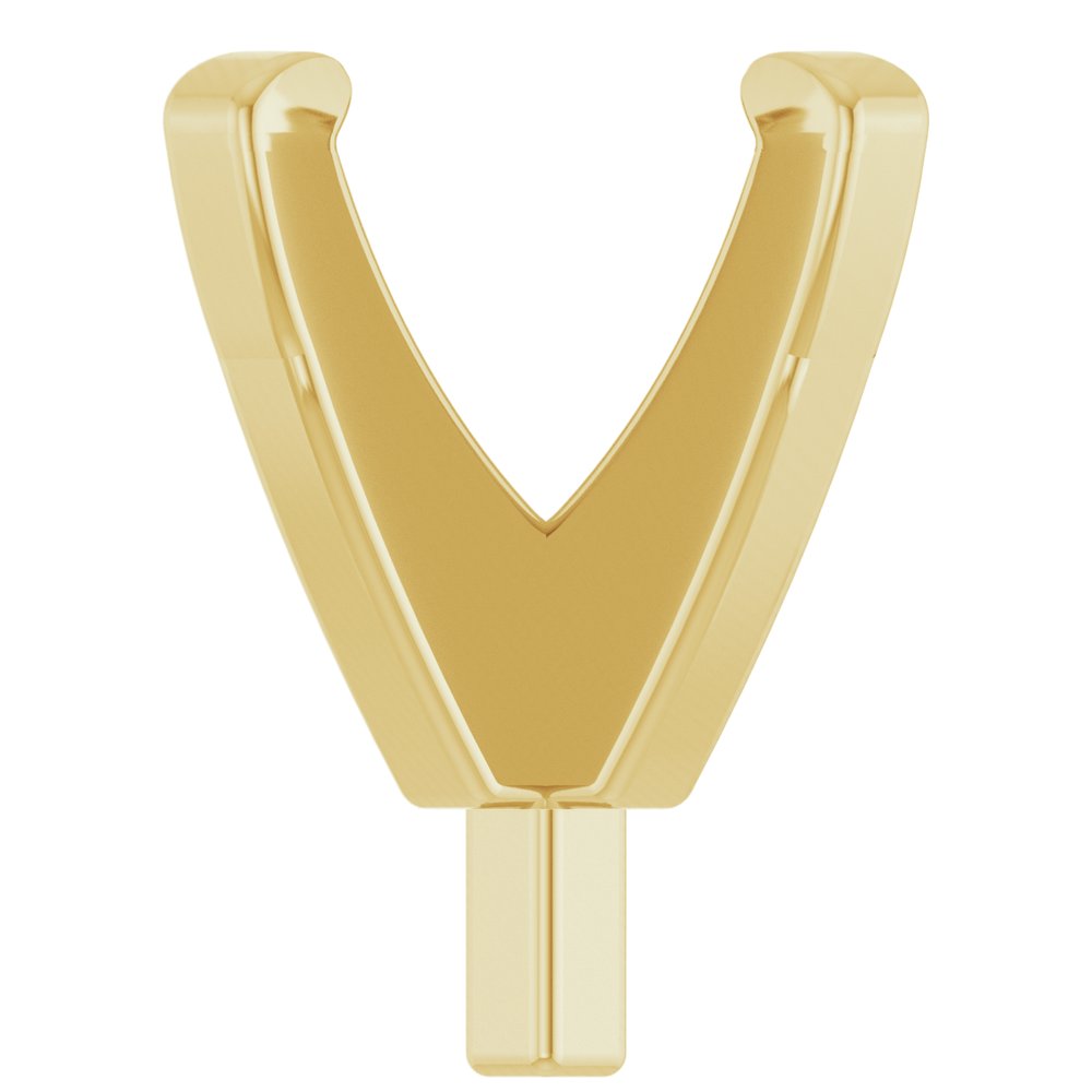 Engarce de clavija baja de 4 puntas, redondo, de 5,0 a 5,3 mm, amarillo de 14 quilates