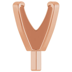 14K Rose 4.0-4.1 mm Round 4-Prong Low Peg Setting