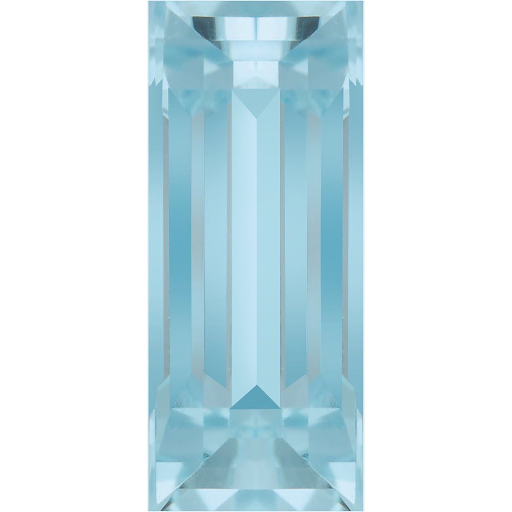 Straight Baguette Natural Sky Blue Topaz