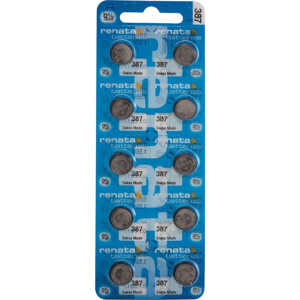 Renata® 0% Mercury Silver Oxide Watch Batteries – 1.55V, Long-Lasting, High & Low Drain (10-Pack)