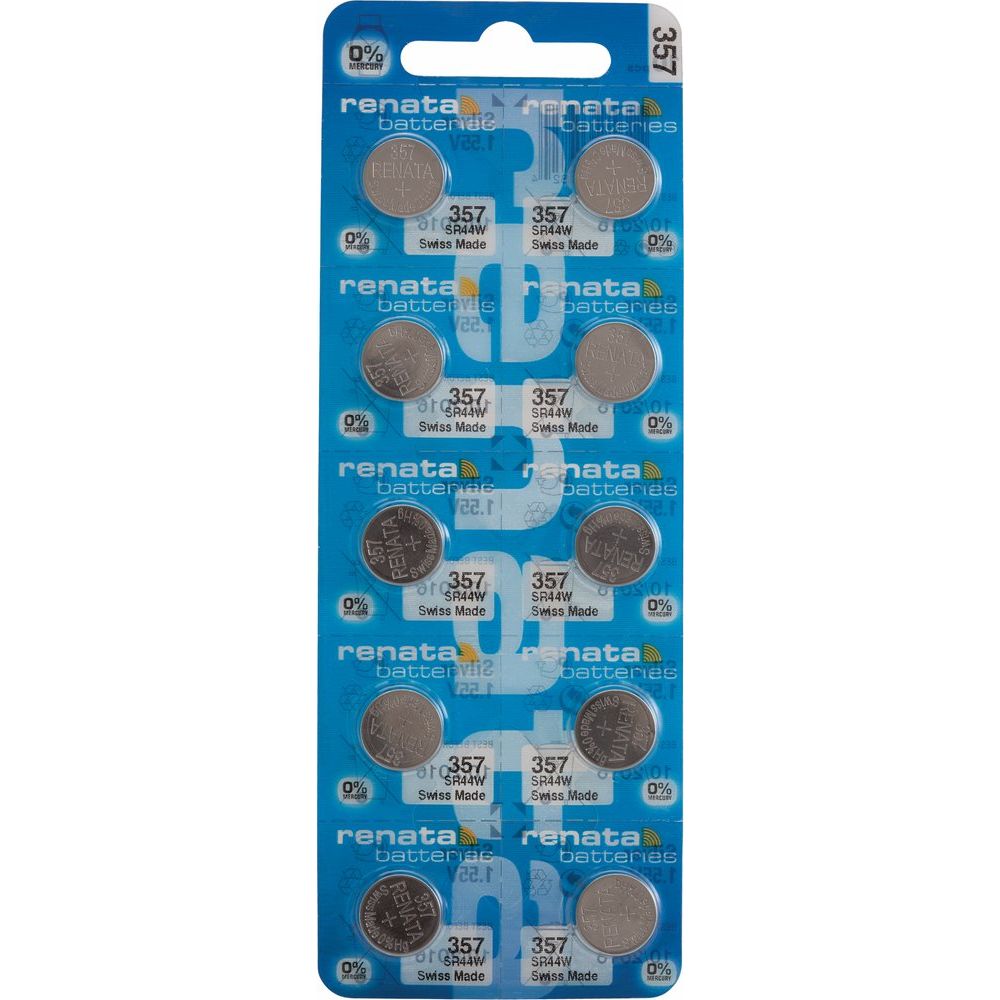 Renata® 0% Mercury Silver Oxide Watch Batteries – 1.55V, Long-Lasting, High & Low Drain (10-Pack)