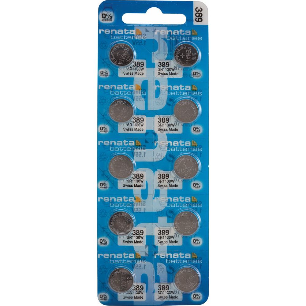 Renata® 0% Mercury Silver Oxide Watch Batteries – 1.55V, Long-Lasting, High & Low Drain (10-Pack)