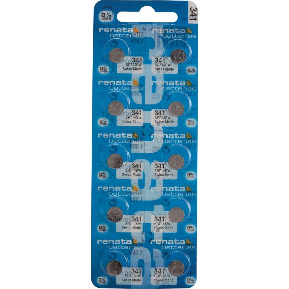 Renata® 0% Mercury Silver Oxide Watch Batteries – 1.55V, Long-Lasting, High & Low Drain (10-Pack)