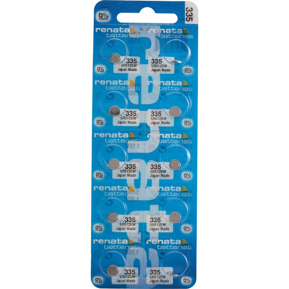 Renata® 0% Mercury Silver Oxide Watch Batteries – 1.55V, Long-Lasting, High & Low Drain (10-Pack)
