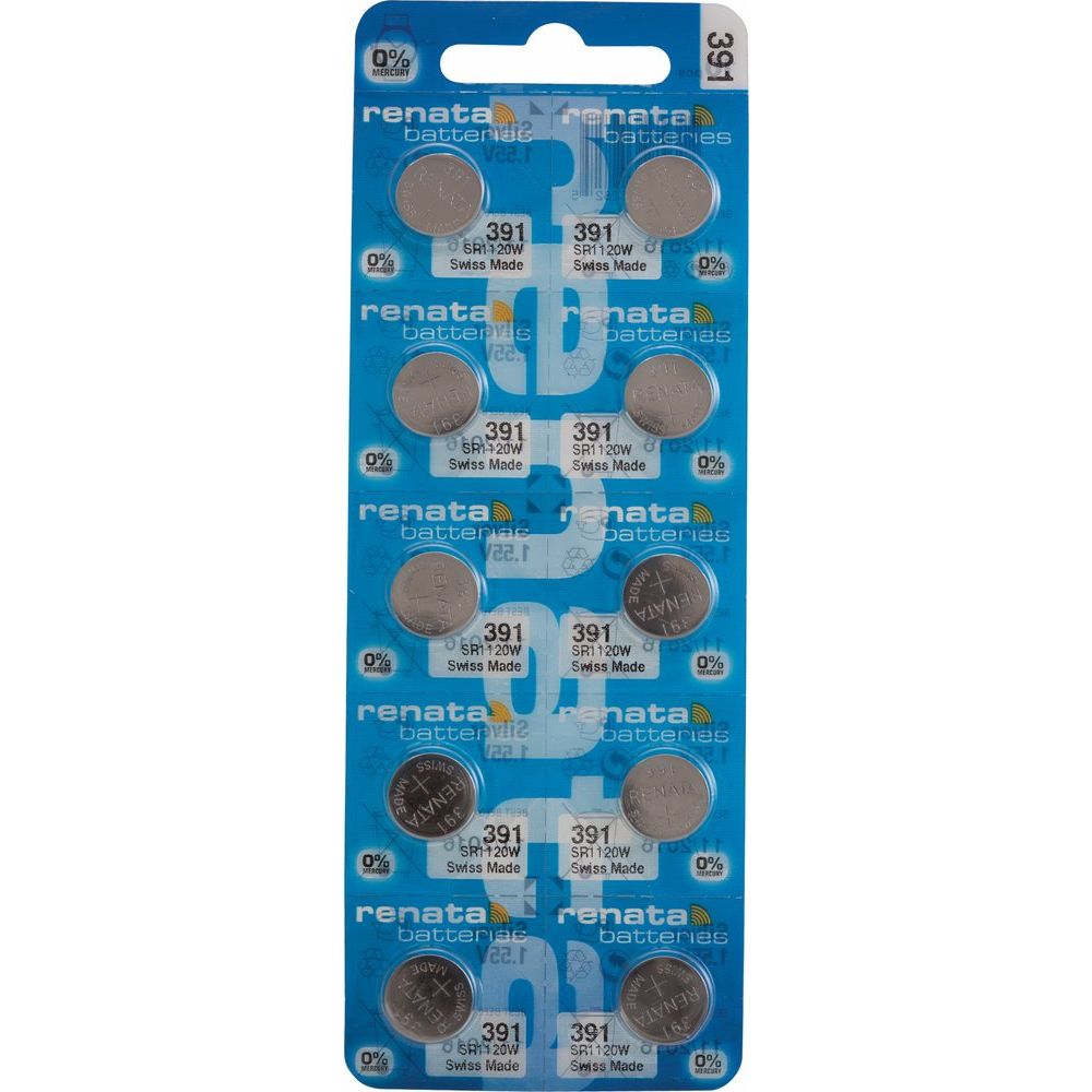 Renata® 0% Mercury Silver Oxide Watch Batteries – 1.55V, Long-Lasting, High & Low Drain (10-Pack)