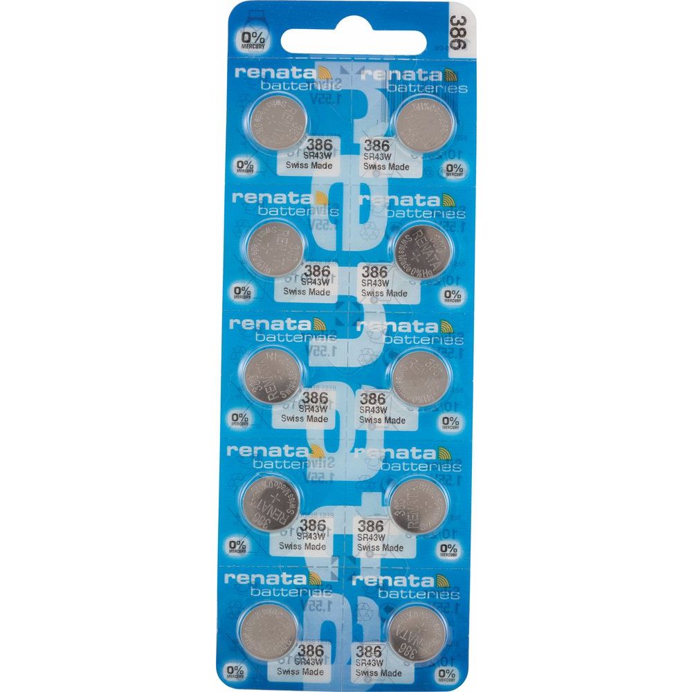Renata® 0% Mercury Silver Oxide Watch Batteries – 1.55V, Long-Lasting, High & Low Drain (10-Pack)