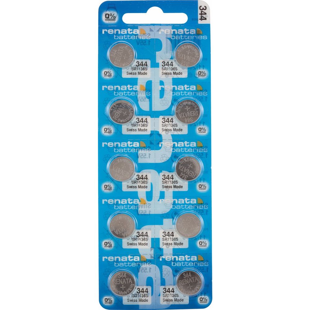Renata® 0% Mercury Silver Oxide Watch Batteries – 1.55V, Long-Lasting, High & Low Drain (10-Pack)