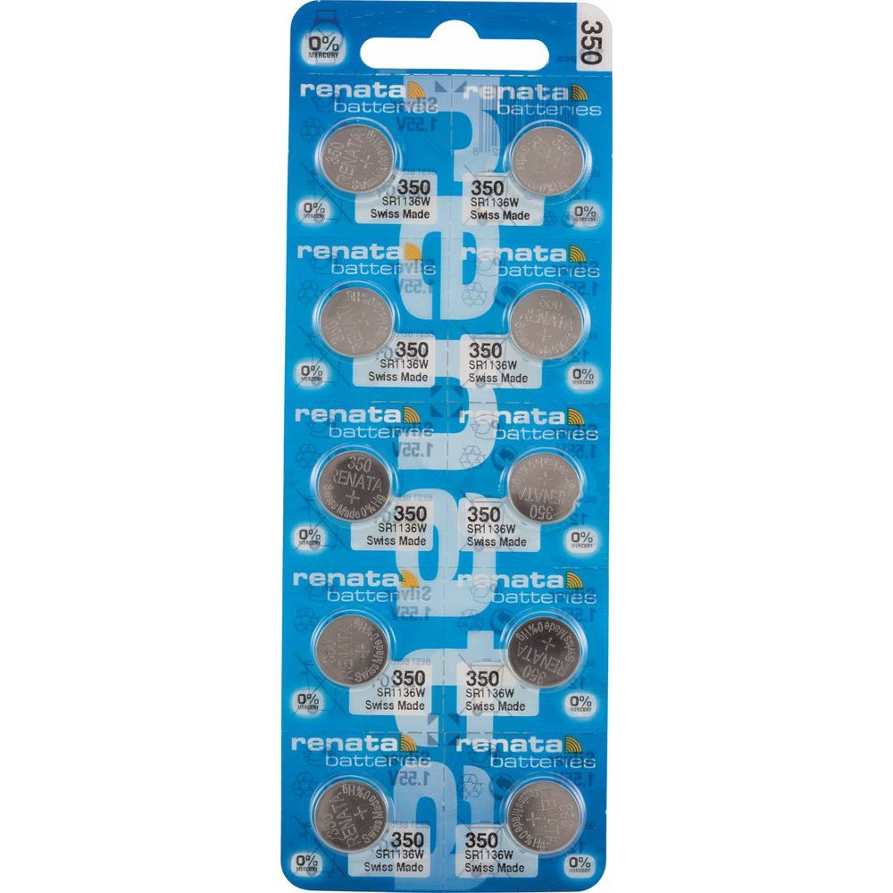 Renata® 0% Mercury Silver Oxide Watch Batteries – 1.55V, Long-Lasting, High & Low Drain (10-Pack)