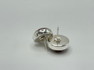 Jay King Sterling Silver Breccia Tein Jasper Stud Earrings.