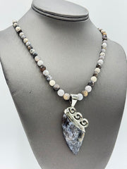 Jay King Sterling Silver Multicolor Agate Beaded Pendant Necklace 18”