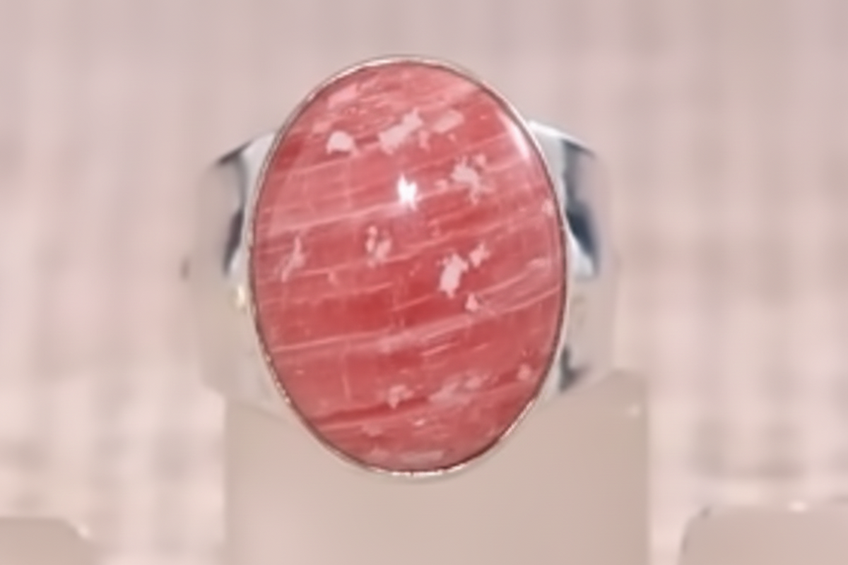 Jay King Sterling Silver Rhodocrosite Ring, Size 6