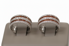 Colleen Lopez Sterling Silver 0.25ctw Dark Orange Diamond Rope Band Ring, Size 5