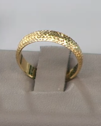 Bianca Milano Sterling Silver Goldclad Diamond-Cut Band Ring, Size 5