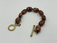 Rarities Sterling Silver Picture Jasper Beaded Bracelet, 7-1/4" (5-3/4" fit)