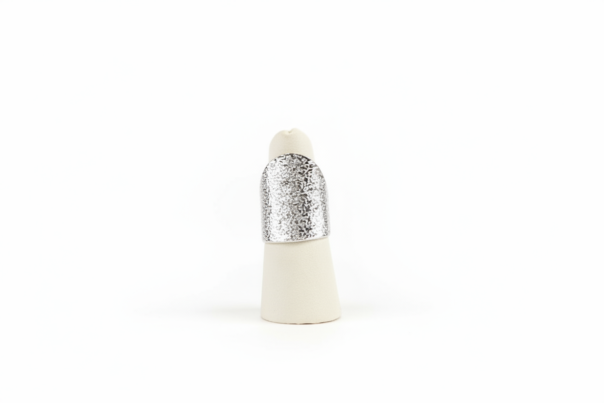 Stephanie Kantis Silvertone Organic Brushed SatinTextured Knuckle Ring, Size 7
