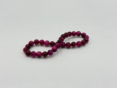 HSN Purple Tiger's Eye Beaded Bracelet, 6-3/4"