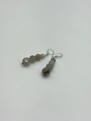 Jay King Sterling Silver Faceted Labradorite Beaded Drop Earrings 1”