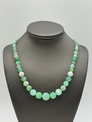 Jay King Sterling Silver Faceted Chrysoprase Beaded Necklace 18” | Artisan Southwestern Design