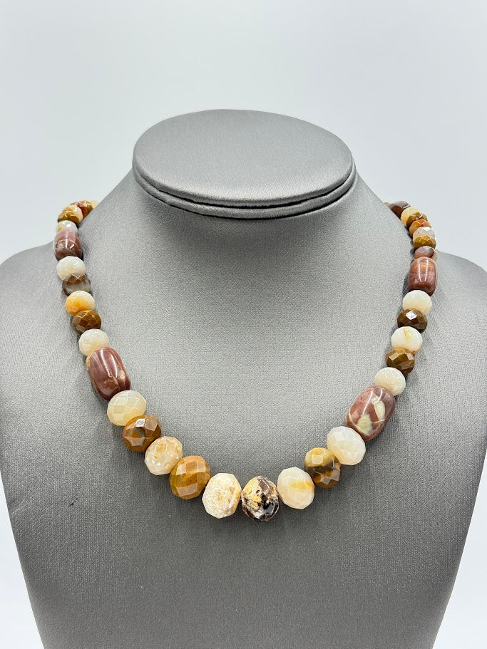 Jay King Sterling Silver Jasper & Opal Beaded Necklace 18” | Artisan Southwestern Design