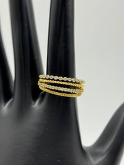 Baublebar Goldtone Eternity Stack Ring, Size 7