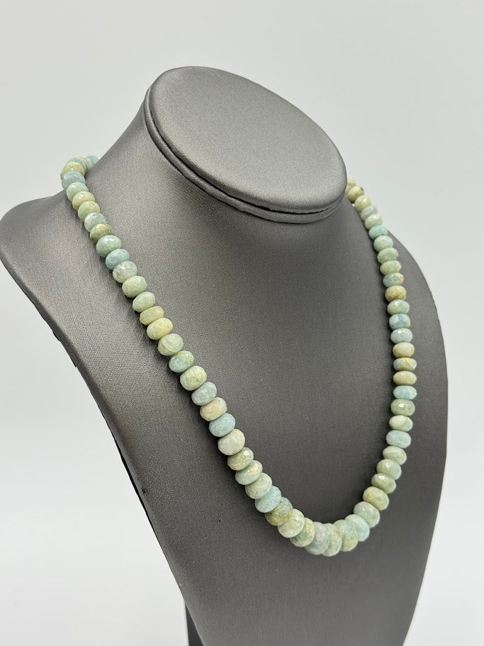 Jay King Sterling Silver Beryl Faceted Graduated Beaded Necklace, 18"