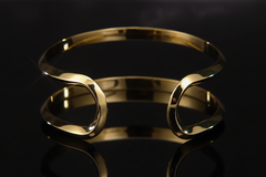 Bellezza Bronze High-Polished Negative Space Cuff Bracelet, 7"