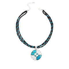 Jay King Sterling Silver Gallery Collection Andean Blue Turquoise Pendant & Necklace 20"