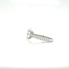 14KW 3.50cttw Lab-Grown Diamond Oval Ring - 3.00ct F/VS1 IGI Certified