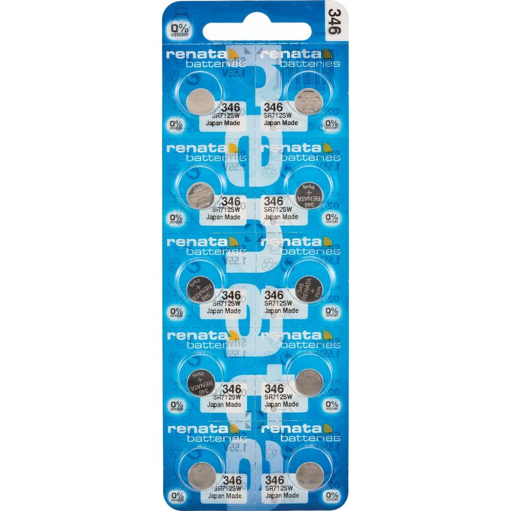 Renata® 0% Mercury Silver Oxide Watch Batteries – 1.55V, Long-Lasting, High & Low Drain (10-Pack)