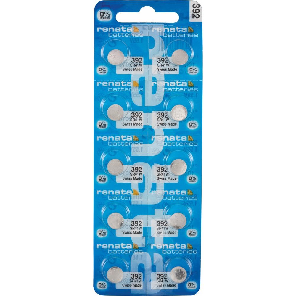 Renata® 0% Mercury Silver Oxide Watch Batteries – 1.55V, Long-Lasting, High & Low Drain (10-Pack)