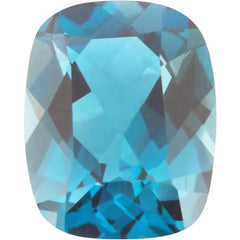 Antique Cushion Natural London Blue Topaz Gemstone