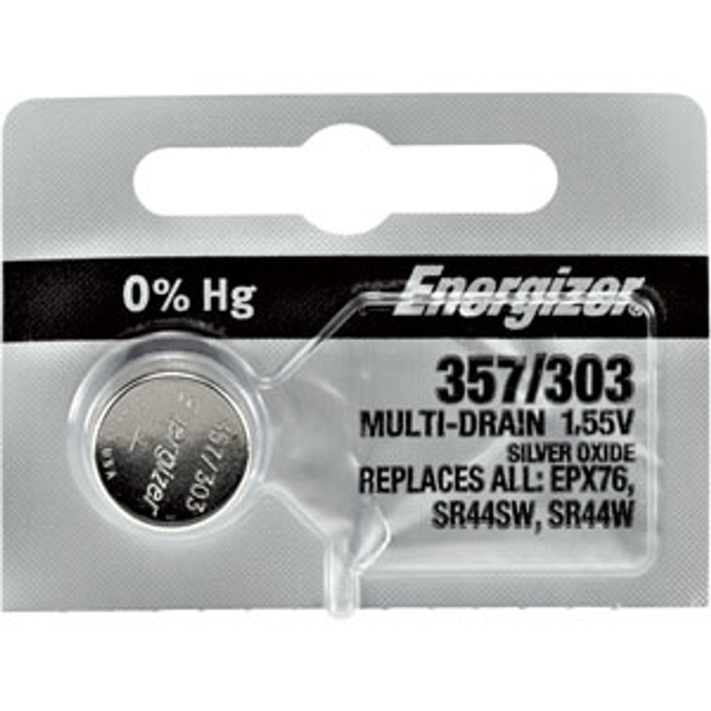 Energizer® 0% Mercury Silver Oxide Watch Battery – Long-Lasting, Low Self-Discharge, Up to 10 Years, Multiple Models Available