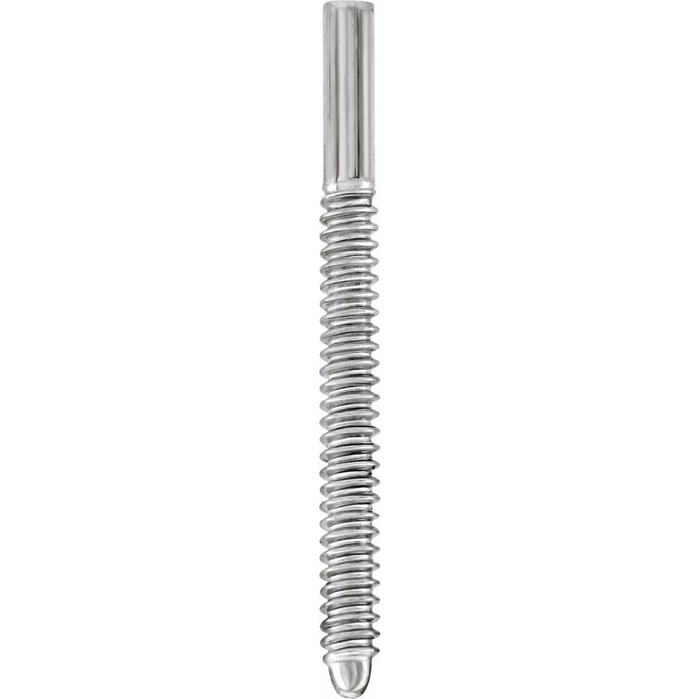 Platinum .039x.444" Bullet Nose Threaded Earring Post