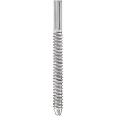 Poste para aretes con punta de bala roscada de 0,039 x 0,444" de oro blanco de 18 quilates